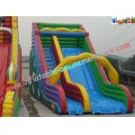 Colorful Commercial Inflatable Water , Giant Inflatable Race Slide For Children for sale