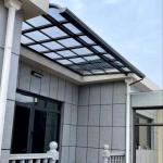Weather Resistant DIY Polycarbonate Awning For Sleek Modern Sun Rain Protection Grey Solid Sheet Roofing And UV Protection for sale