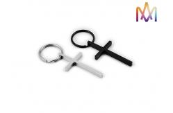 China 15g Stainless Steel Cross Shaped Custom Shaped Keychains supplier