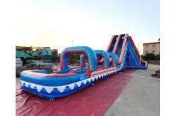 China Quadruple Stitching Outdoor Inflatable Water Slides For Amusement Park supplier