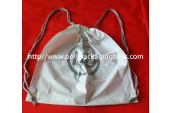 China Personalized PP Promotion  Packaging / White Plastic Drawstring Backpack supplier