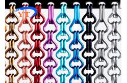 China Walk Through Aluminium Chain Door Fly Screen Curtain Pests Barrier Rust Resistant supplier