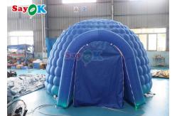 China 4m Tarpaulin Inflatable Igloo Dome Tent With LED Light Blower Promotional Parties supplier