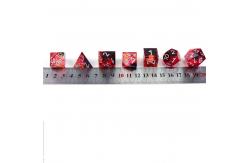 China Red foil gold natural resin multi -faceted desktop game Dice Border Gate supplier