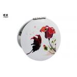 Beautiful Flower Printed Customized Small Compact Mirrors For Bridesmaids for sale