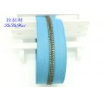 Custom Normal Teeth Long Chain Zipper In Roll Black Polyester Tape For Pants for sale