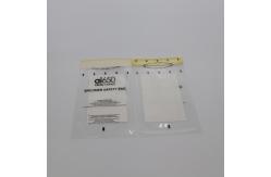 China Self Adhesive Seal Top Biohazard Specimen Bag With Black Warning Label supplier