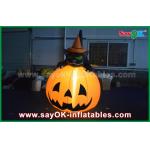 Durable Halloween Inflatable Holiday Decorations Pumpkin Cat With Led Lighting for sale