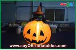 China Durable Halloween Inflatable Holiday Decorations Pumpkin Cat With Led Lighting supplier