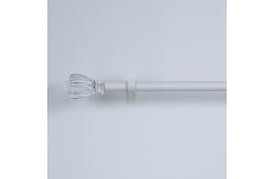China Crown Shape Transparent Acrylic Curtain Rod Accessories Single Bracket 25mm Diameter Custom supplier