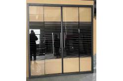 China Alum Black Stripes Frame Screen With 5/6mm Tempered Glass For Bathroom supplier