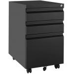 Under Desk Office Drawers Fully Assembled  3-Drawer Mobile Metal File Cabinet for sale