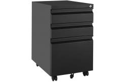 China Under Desk Office Drawers Fully Assembled  3-Drawer Mobile Metal File Cabinet supplier
