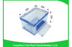 China Big Capacity Collapsible Plastic Storage Bins , Folding Storage Crates Space Saving supplier