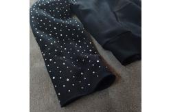 China Customization Mens Oversized Cropped Hoodie Rhinestone Zip Hoodie Drawstring Design supplier