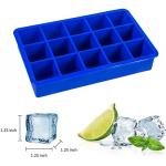 Rectangle 15 Holes Silicone Ice Cube Tray Easy Release Ice Cube Tray Kitchen Tools for sale