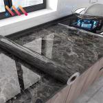 High Temperature Resistance Marble Self Adhesive PVC Wallpaper 60cm/122cm Width Oil Proof Waterproof for Kitchen Sticker for sale