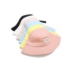 7cm Long Brim Pink Fisherman Bucket Hat With Plastic Hook Loop for sale