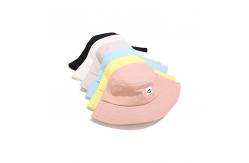 China 7cm Long Brim Pink Fisherman Bucket Hat With Plastic Hook Loop supplier