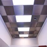0.6mm Corrugated Metal Ceiling Waterproof Powder Coated Lightweight With T Bar for sale