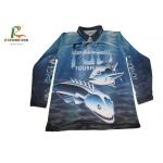 Long Sleeve Sports Printed Polo Shirts For Men 100 Percent Polyester Fishing Jersey for sale