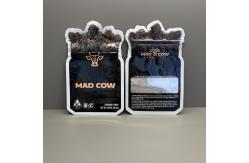 China weed Flower ziplockk Packaging Bags Shaped Custom Die Cut Bag With Window supplier