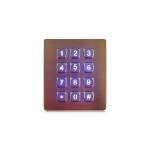 IP65 Backlit Metal Keypad Customizable Layout Matrix Interface 12 Key Numeric Keypad for sale