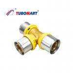 Residential Pex Press To Connect Fittings With Natural Brass Material for sale