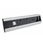 Desktop edge clamp mount Power Extension socket with UK power and fast  USB charge port for sale