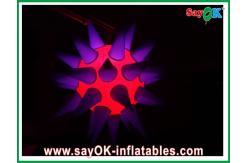 China Attractive 12 Led Lighting Inflatable Star 190T Nylon Cloth Purple And Red supplier