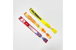 China Various Colors Fabric Woven Wristbands Customized Logo Colors For Polyester Material Wristband supplier