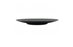 China Camping Matte Black Melamine Salad Plate 14'' Non Toxic Round supplier