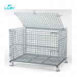 Heavy Duty Industrial Stackable Wire Mesh Pallet Cage Foldable Steel Mesh Box