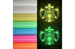 China Luminous Glow In Dark PU HTV Roll Heat Transfer Vinyl supplier
