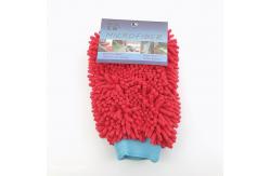 China 100% Polyester 1200gsm Microfiber Car Cleaning Wash Mitt With Elastic Cuff supplier