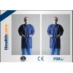 SPP Disposable Protective Gowns , Disposable Laboratory Coats With Knit Cuff for sale