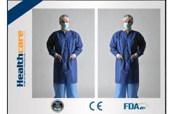 China SPP Disposable Protective Gowns , Disposable Laboratory Coats With Knit Cuff supplier