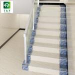 Villa Porcelain Tile For Stairs Glossy Finish Blue and yellow Color for sale
