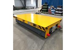 China Electric Flatbed Yellow Automatic Transfer Trolley / AGV Cart Transfer supplier