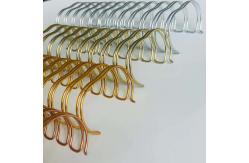 China 2:1 Pitch ID 44mm Metal Twin Loop Binding Wire For Notebook supplier