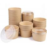 Custom Printed Greaseproof Kraft Paper Takeaway Box