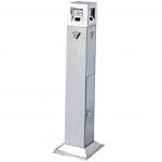 Outdoor Elevator Entrance Smoking Area Ash Bucket Thickened Cigarette Butt Column Vertical Stainless Steel Trash Can for sale