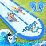 PVC shark water spray slide - summer children's water play toy - outdoor sports backyard lawn water fountain for sale