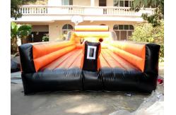 China Inflatable Amusement Park With Orange Two Lanes For Children And Adult supplier