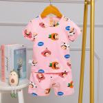 Fruit Soft Cotton Summer Pyjama Sets Moisture Absorption For 120cm Height Girls for sale