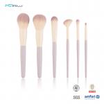 6PCS Cosmetic Travel Synthetic Hair Makeup Brush Set With Orange Ferrule for sale