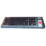 Durable Backlight Black Military Industrial Metal Keyboard With Trackball IEC 60512-6 for sale