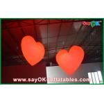 Wedding Romantic Hang Led Inflatable Heart With 190T Nylon Cloth for sale