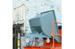 China Low Profile Self Dumping Forklift Hopper 4000lbs Metal Dump Hopper supplier