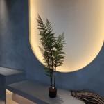 Artificial Green Plastic Palm Trees for Indoor/Outdoor Use